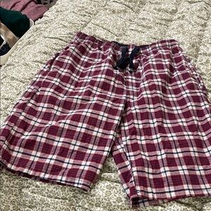 Plaid Red and White Shorts Pajamas